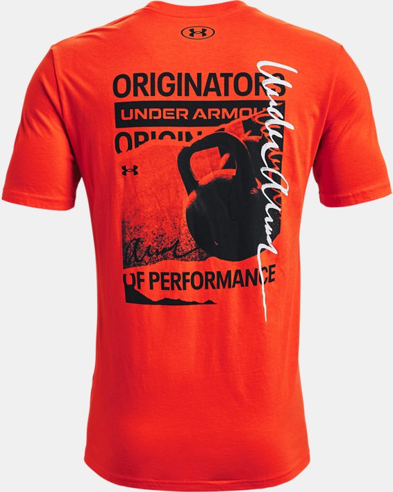 男士UA Signature Kettlebell短袖T恤, Orange, pdpMainDesktop image number 4